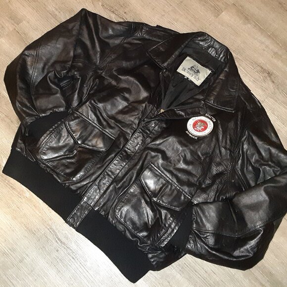 NRA CCW Benefactor Leather Bomber Jacket * Men XL * 56" Chest x 27" Length * EUC - Picture 1 of 15